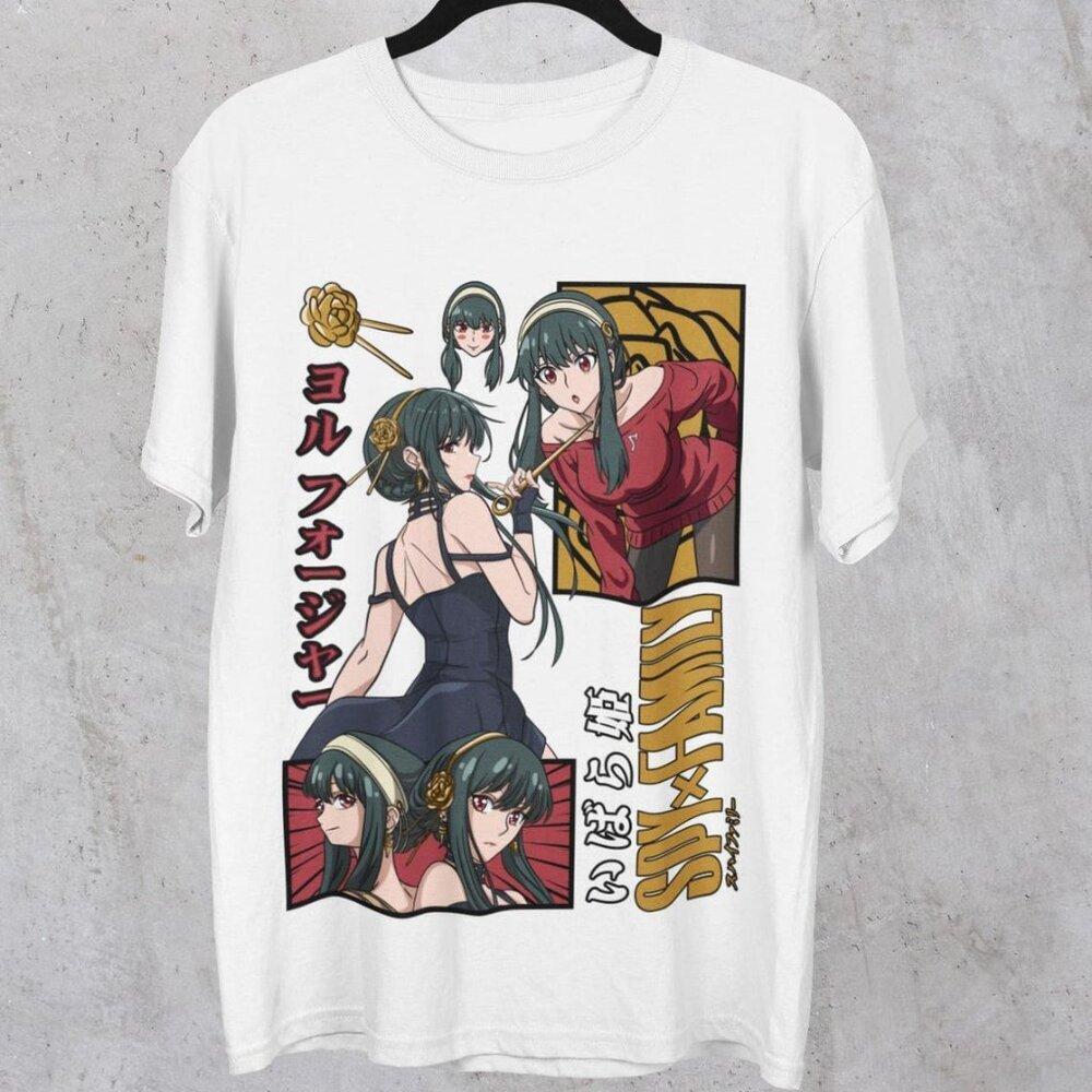 Anime Yor Spy Family T Cute Waifu Garment Dyed Top Shirt Retro